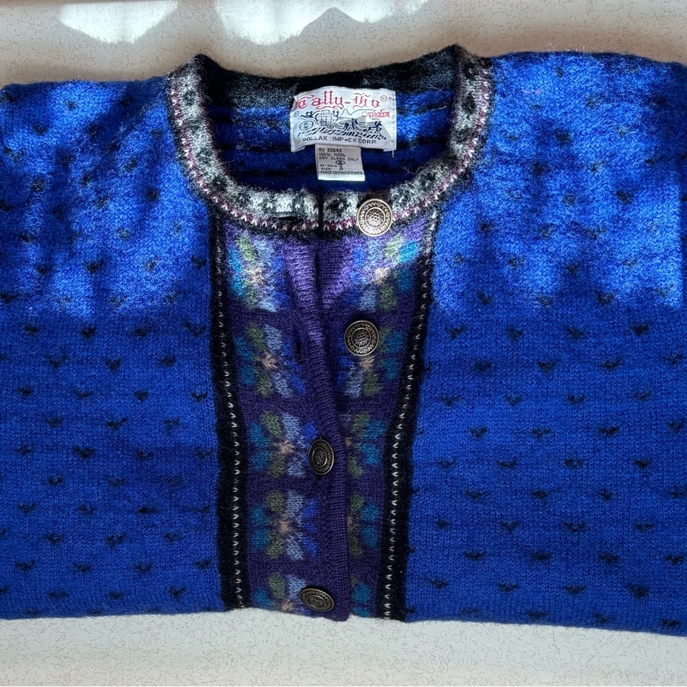 Vintage Wool Fair Isle Sweater 💙